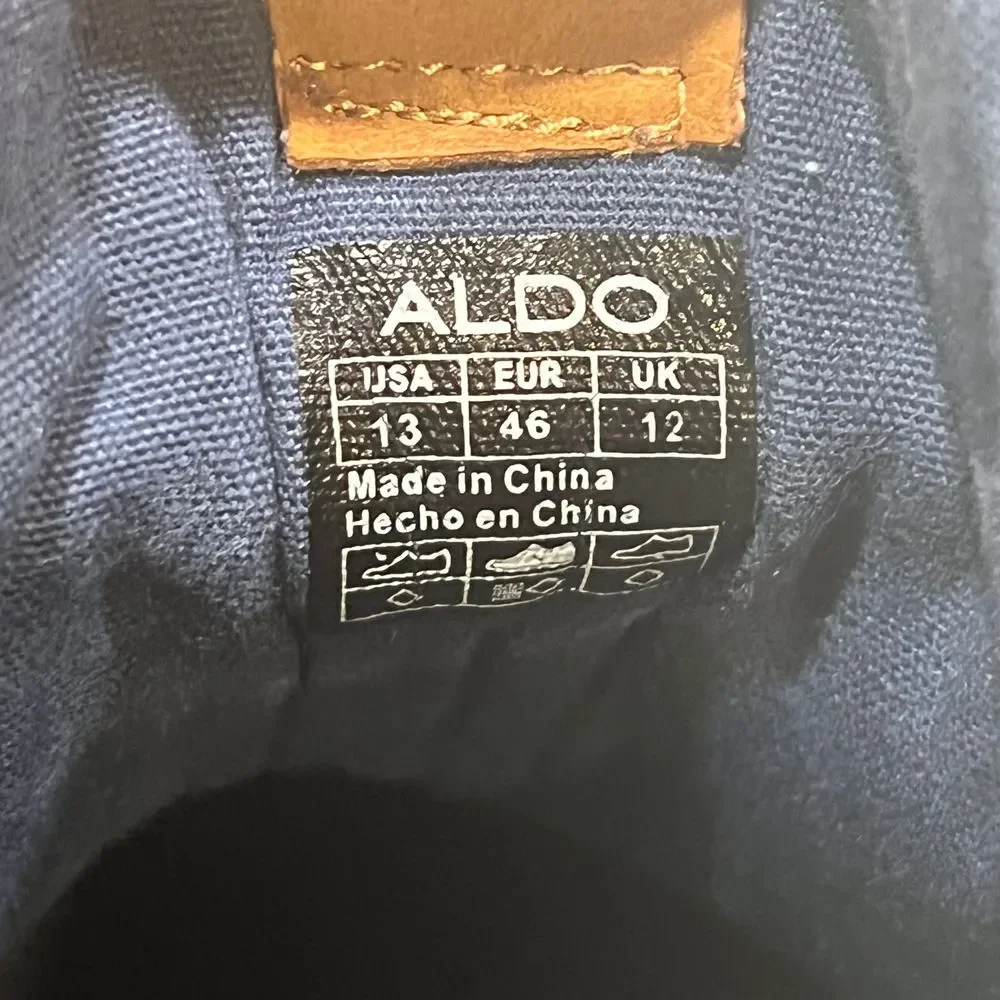 Aldo Blue Leather Boots - Mens‎ 13
